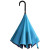Зонт наоборот Style, трость, черный голубой, синий