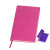 Бизнес-блокнот "Funky", 130*210 мм, серый, красный форзац, мягкая обложка, блок-линейка розовый, фиолетовый