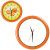 Часы настенные "ПРОМО" разборные ; красный, D28,5 см; пластик оранжевый