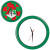 Часы настенные "ПРОМО" разборные ; красный, D28,5 см; пластик зеленый