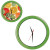 Часы настенные "ПРОМО" разборные ; красный, D28,5 см; пластик светло-зеленый