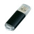 USB 2.0- флешка на 4 Гб с прозрачным колпачком черный