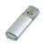 USB 2.0- флешка на 4 Гб с прозрачным колпачком серебристый