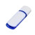 USB 3.0- флешка на 64 Гб с цветными вставками белый/синий