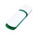 USB 3.0- флешка на 64 Гб с цветными вставками белый/зеленый