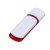 USB 3.0- флешка на 64 Гб с цветными вставками белый/красный