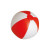SUNNY Мяч пляжный надувной; бело-красный, 28 см, ПВХ белый, красный