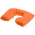 Надувная подушка под шею в чехле Sleep, серая оранжевый