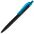 Ручка шариковая Prodir QS01 PRT-T Soft Touch, черная с голубым G-7091.43