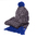 Шапка и шарф GoSnow с ярким пoмпоном и кисточками синий HG-24120/24