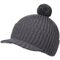 Вязаная шапка с козырьком Peaky, серая (антрацит) G-16925.28