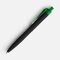 Ручка шариковая Prodir QS01 PRT-T Soft Touch, черная с зеленым G-7091.39