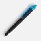 Ручка шариковая Prodir QS01 PRT-T Soft Touch, черная с голубым G-7091.43