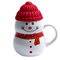 Кружка SNOWMAN с крышкой белый, красный HG-29900/08, HG-29900/08