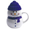 Кружка SNOWMAN с крышкой белый, синий HG-29900/24