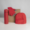 Набор подарочный GET WARM: перчатки, шапка, термос; красный HG-39531/08