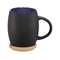 Керамическая чашка Hearth с деревянной крышкой-костером, черный/синий черный/синий, натуральный OA-10046601