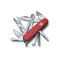 Нож перочинный VICTORINOX Deluxe Tinker, 91 мм, 17 функций, красный OA-601134
