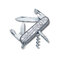 Нож перочинный VICTORINOX Spartan, 91 мм, 12 функций, полупрозрачный серебристый OA-601169