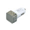 Автомобильная зарядка CC-03, 2 USB порта, квадратное основание для логотипа, серебро серебристый OA-6024.00