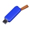 USB-флешка промо на 32 Гб прямоугольной формы, выдвижной механизм, синий OA-6544.32.02