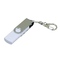 Флешка с  поворотным механизмом, c дополнительным разъемом Micro USB, 16 Гб, белый белый/серебристый OA-7030.16.06