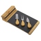 Набор для сыра из сланцевой доски и ножей Bamboo collection "Taleggio" светло-коричневый OA-822108