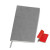 Бизнес-блокнот "Funky" A5, красный, серый форзац, мягкая обложка, в линейку  серый