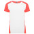 Спортивная футболка «Zolder» женская белый/меланжевый неоновый коралловый