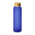 Стеклянная бутылка с бамбуковой крышкой «Foggy», 600 мл синий