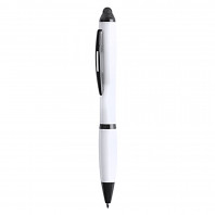 LOMBYS, шариковая ручка со стилусом, белый, алюминий