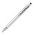 Ручка-стилус металлическая шариковая сатин серебро