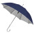 Зонт-трость SILVER, пластиковая ручка, полуавтомат темно-синий, серебристый