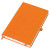 Бизнес-блокнот "Justy", 130*210 мм, светло-коричневый, твердая обложка,  резинка 7 мм, блок-линейка оранжевый