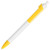 Ручка шариковая FORTE, , белый/синий, пластик белый, желтый