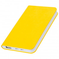 Универсальный аккумулятор "Softi" (5000mAh),желтый, 7,5х12,1х1,1см, искусственная кожа,пласт