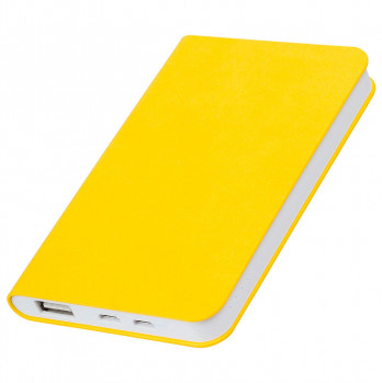 Универсальный аккумулятор "Softi" (5000mAh),желтый, 7,5х12,1х1,1см, искусственная кожа,пласт