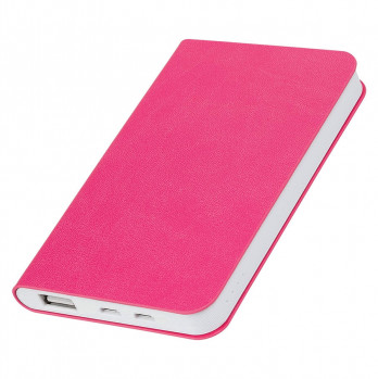 Универсальный аккумулятор "Softi" (5000mAh),розовый, 7,5х12,1х1,1см, искусственная кожа,плас