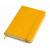 Бизнес-блокнот "Casual", 130*210 мм, желтый, твердая обложка,  резинка 7 мм, блок-линейка, тиснение желтый
