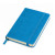 Бизнес-блокнот "Casual", 130*210 мм, голубой, твердая обложка,  резинка 7 мм, блок-линейка, тиснение голубой
