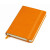 Блокнот "Casual", 90 × 140 мм,   красный ,  твердая обложка, резинка 7 мм, блок-клетка оранжевый