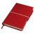 Бизнес-блокнот "BUSINESS", 130*210 мм, серый,  съемная обложка,  блок-линейка, тиснение красный