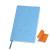 Бизнес-блокнот "Funky" с цветным  форзацем, заказная программа голубой, оранжевый