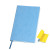 Бизнес-блокнот "Funky" А5, синий, серый форзац, мягкая обложка, в линейку  голубой, желтый