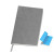Бизнес-блокнот FUNKY, формат A5, в линейку серый, голубой