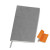 Бизнес-блокнот  "Funky" А5, с цветным  форзацем, мягкая обложка,  в линейку серый, оранжевый