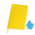 Бизнес-блокнот "Funky" А5, голубой, серый форзац, мягкая обложка,  в линейку желтый, голубой