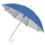 Зонт-трость SILVER, пластиковая ручка, полуавтомат синий, серебристый