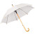 Зонт-трость с деревянной ручкой, полуавтомат; желтый; D=103 см, L=90см; 100% полиэстер белый
