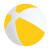 Мяч надувной "ЗЕБРА",  45 см желтый
